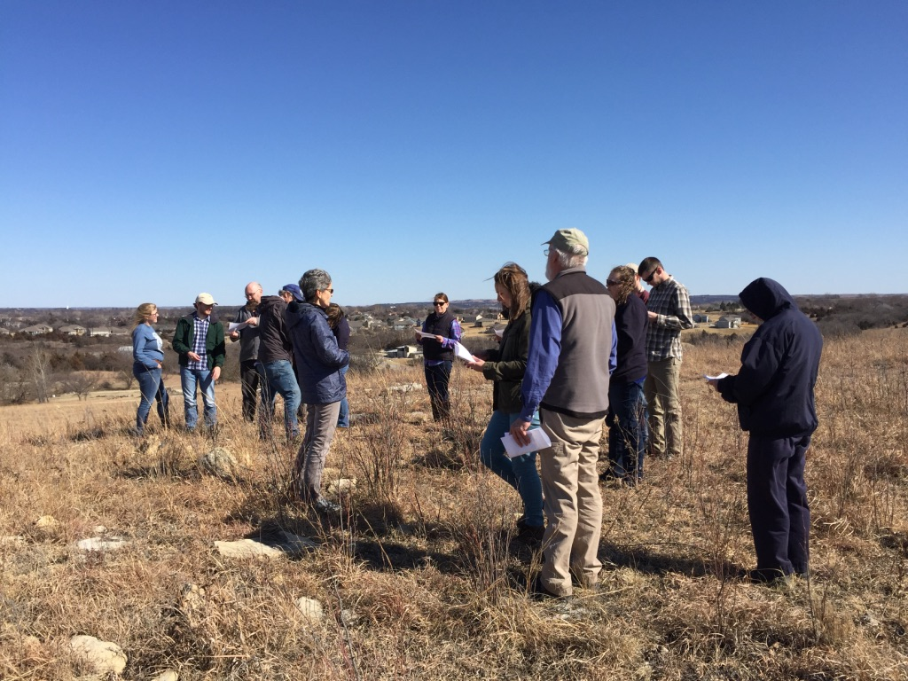 Spring 2018 PAK Field Trip to pre-contact sites near Manhattan, Kansas, led by Dr. Lauren Ritterbush and Dr. Brad Logan